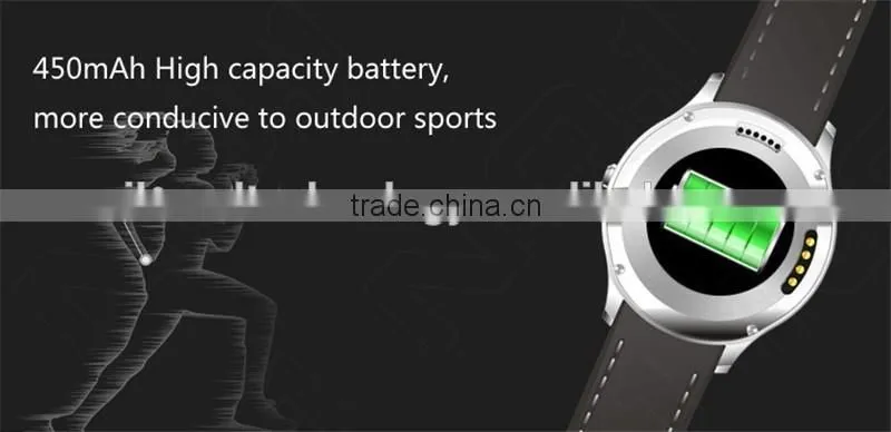 D5 1.3" 360x360 Android 4.4 OS 512MB + 4GB MTK6572 Smart Watch with SIM Wifi Bluetooth Heart Rate Smartwatch