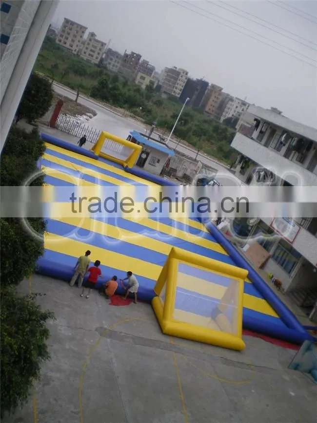 Outdoor inflatable soap soccer field sport games, new inflatable football/soccer field for sale