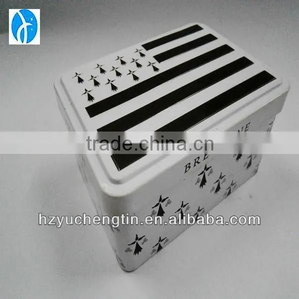 custom top quality recycle metal square tin can