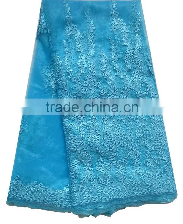 2015 fushia french lace with sequins for lady cotton french net lace