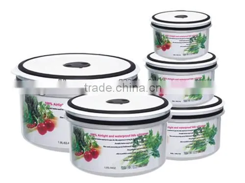 5pcs rectangle Plastic Food Storage Container Set GL9060-B