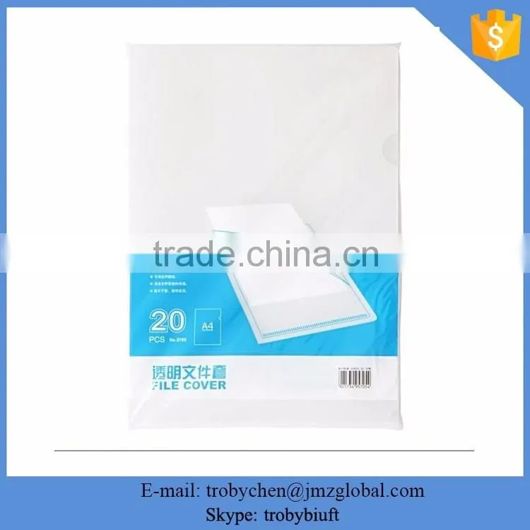 Custom transparent a3 a4 a5 plastic file cover