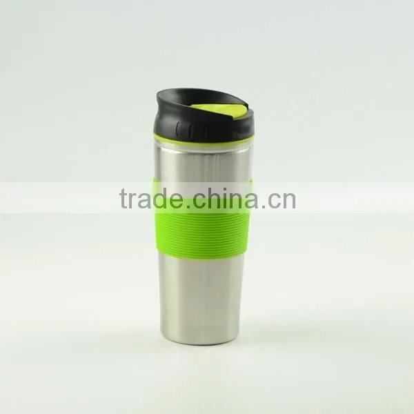 steel 16oz coffee mug with lid
