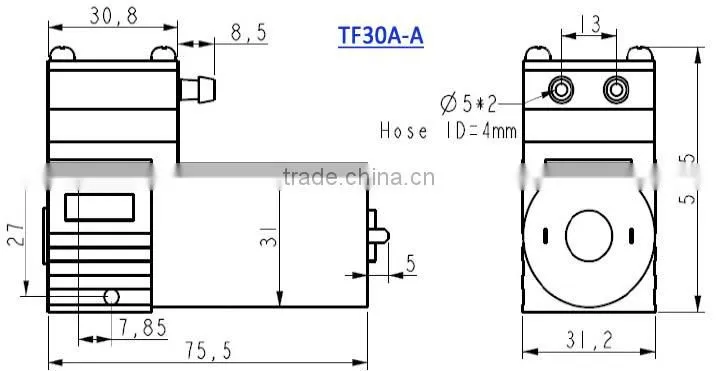 Diaphragm liquid Small Stampanti a getto d'inchiostro pompa
