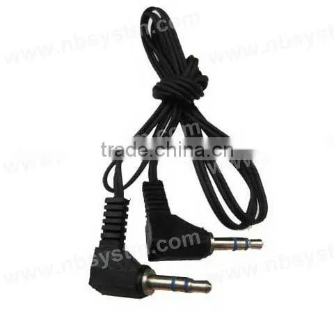 3.5mm stereo plug to 3.5mm stereo plug audio cable right angle