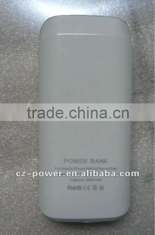 5000mAh good design power bank with led light for smartphone