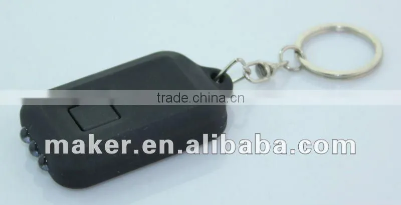 3 LED Solar Keychain Mini Flashlight