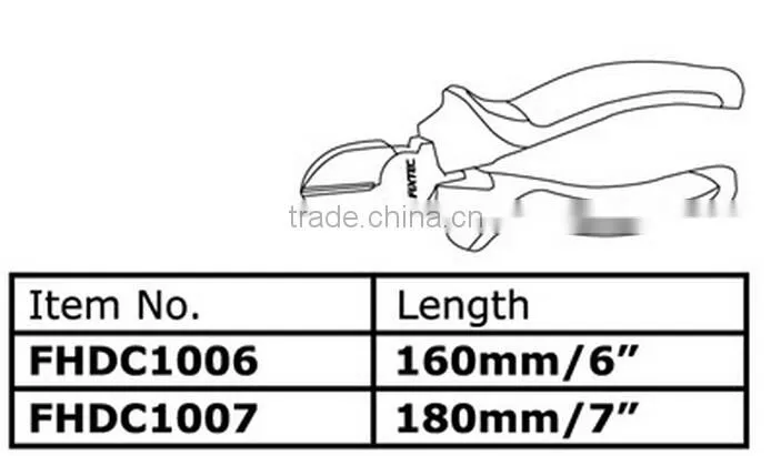 Fixtec Hand Tool 6 Inch Mini Diagonal Cutting Pliers