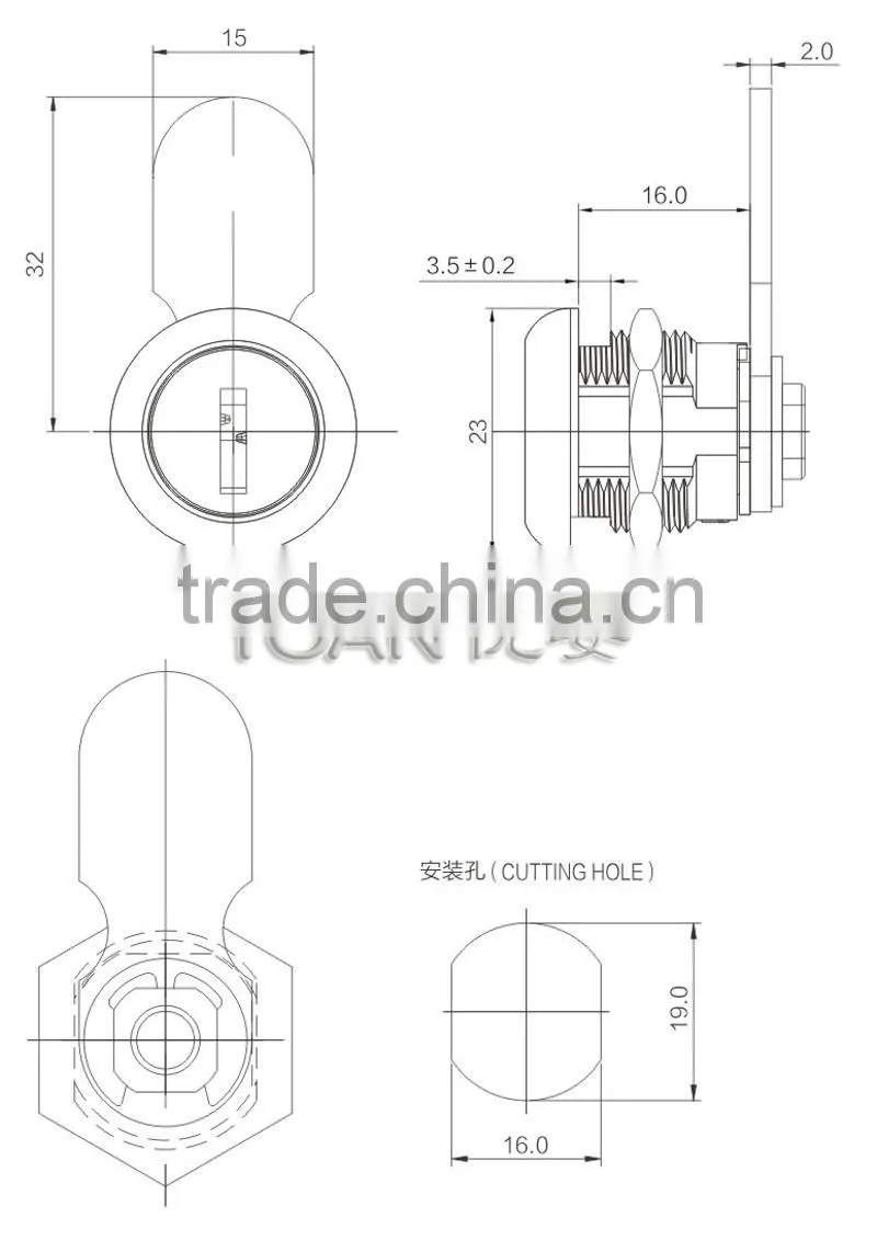 the generator door lock of cam lock