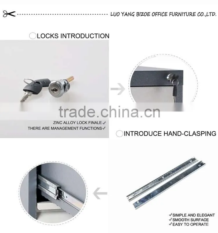 High quality 4 drawer locking metal filing cabinet