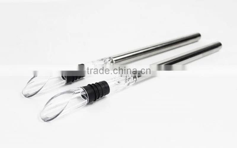 Wine Chiller Stick,Stainless Steel Chill Rod,All in One Pourer and Aerator - Best Choice For Wine Lovers' Gift