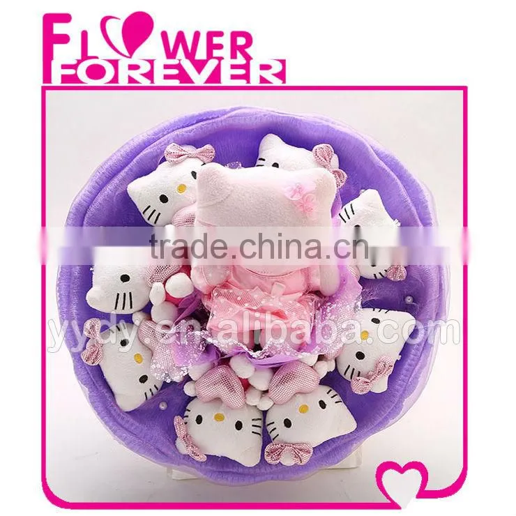 Lovely Plush Kitty Bouquet Valentine Gift