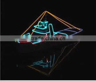 Decoration wire for colthes and bags High Brightness Welted EL wire-grass green