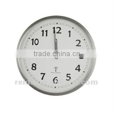 Radio controlled metal wall clock