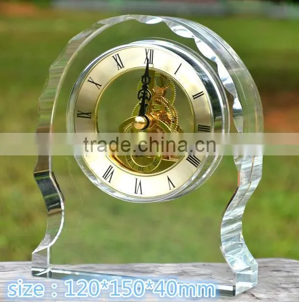 crystal table clock for decoration gift