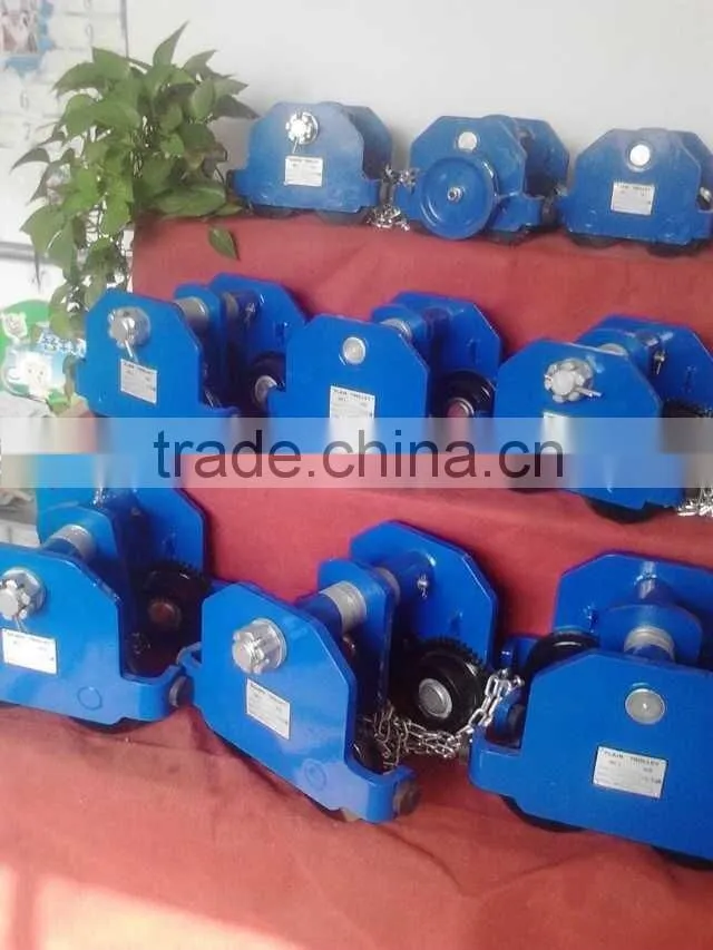 Geared beam trolley, Manual geared trolley