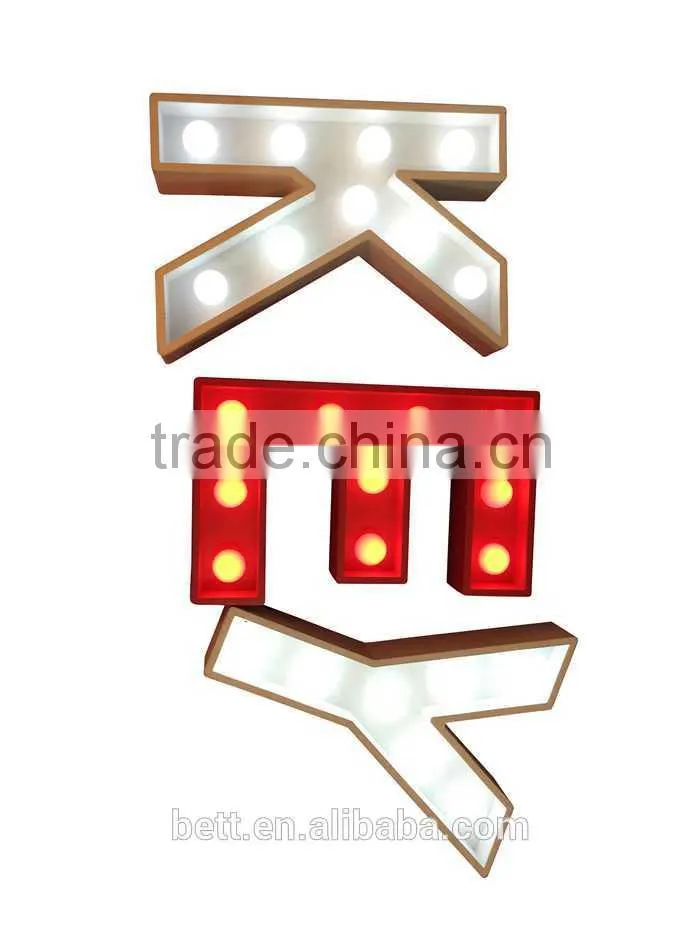 custom wedding letters light with the wood plastic composite material