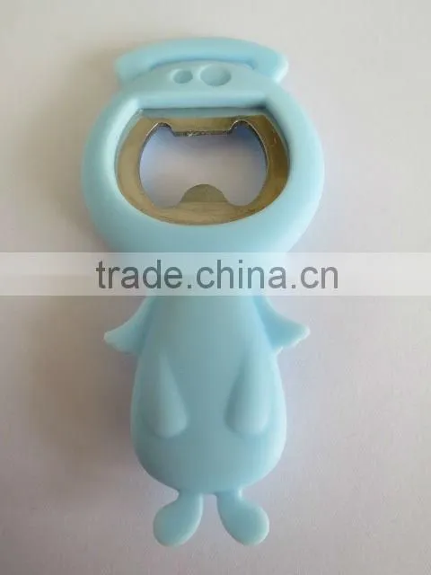 blue plastic bottle opener
