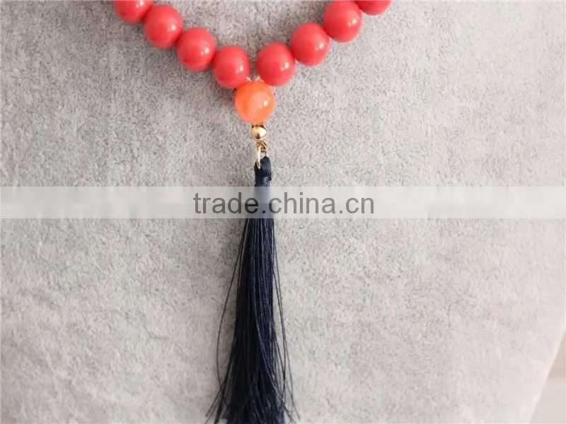 China Factory Stock Cheap Jewellery Women Necklace Arylic Bead Necklace
