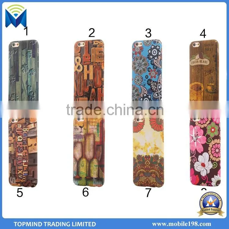 Hot Sale Wooden Pattern PC Back Case Cover for iPhone 6 6S