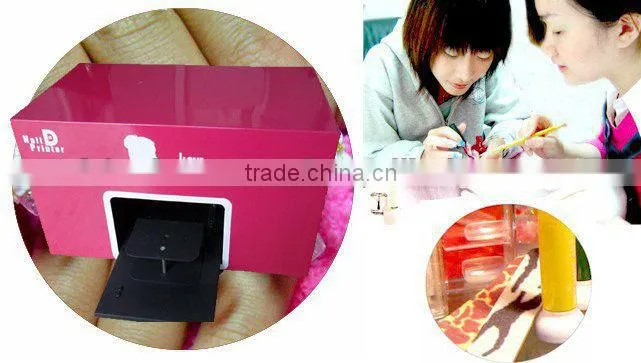 Nail art printer with nail supply