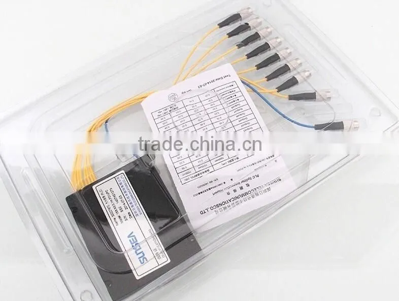 low loss high performance SM fc/apc 1X16 Fiber optic splitter,fc cassette plc splitter