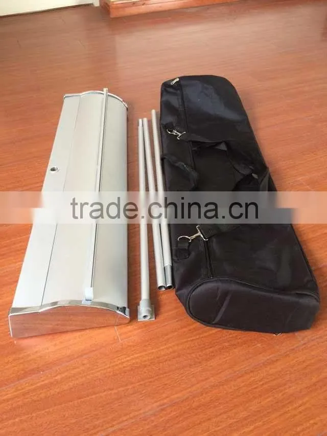 aluminum wide base roll up banner stand, expo 80*200cm broad base roll up standees