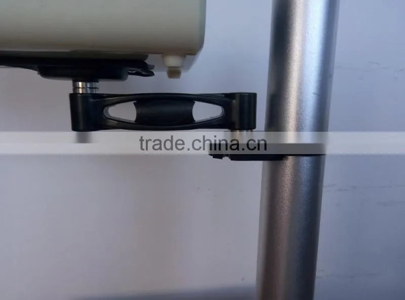 custom-made fixed bracket to install the cold light source on microscopes