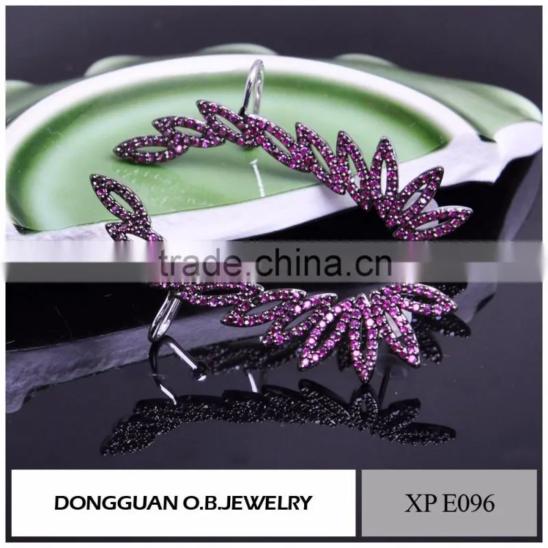Rhinestone women sterling silver earring fashion earring/ latest diamond stone earring