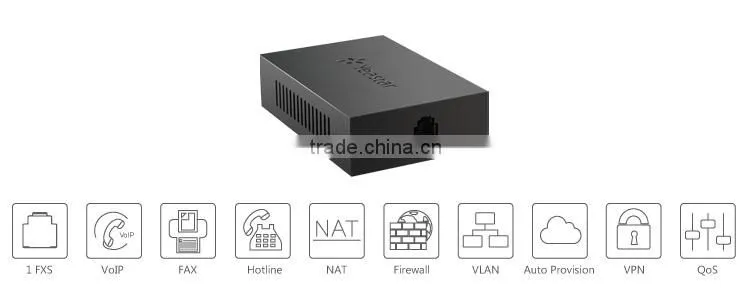 Yeastar Analog Telephone Adapter with 1 FXS port