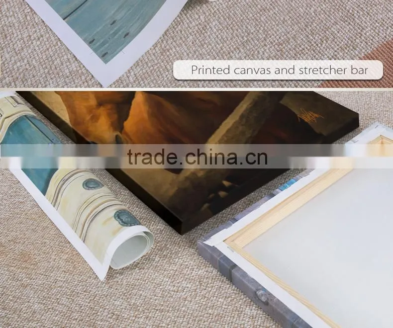 2016 hot selling horse animal oil painting with frame