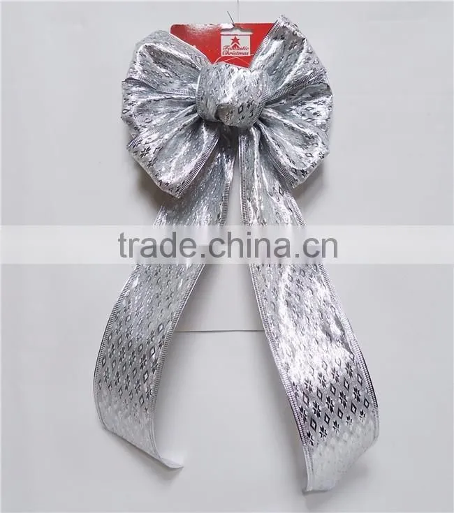 2016 Elegant 2.25 inches Wired Edge Ribbon Flower For Christmas,Wired Edge Ribbon Decoration Flower for Different Holidays.