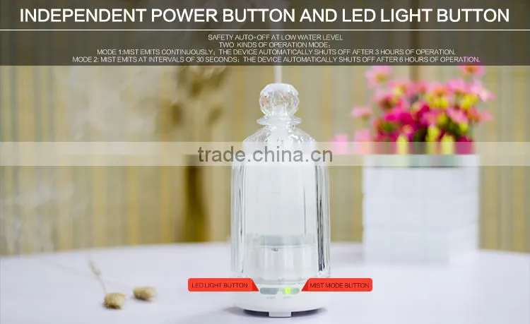 2016 China manufacture high quality wholesale aromatherapy diffuser,ultrasonic air humidifier purifier with color changing