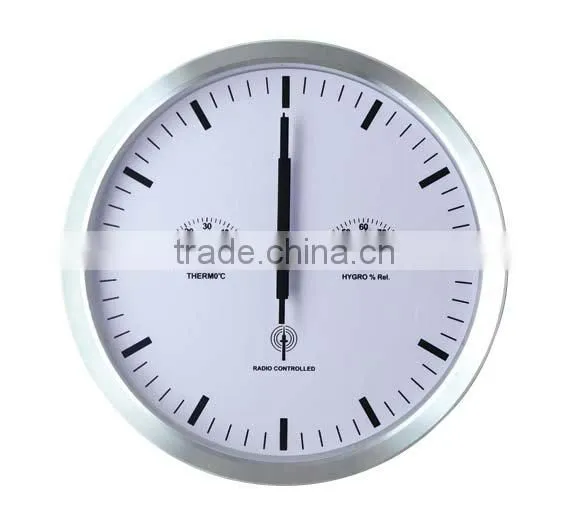 12 inch Stainless steel DCF Radio controlled wall clock