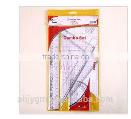 4 Pieces students Plastic Ruler Set/geometry set/school geometry set