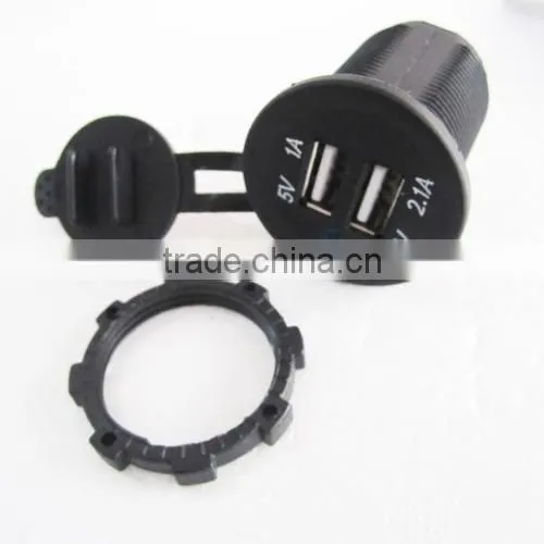 Waterproof Duel USB Charger Outlet 3.1 Amp Panel Mount Jack Motorcycle