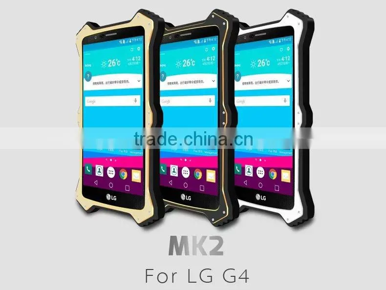 Waterproof Shockproof Aluminum Gorilla Metal Case For LG G4 Love Mei Case