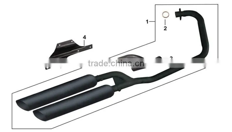 Motorcycle exhaust parts motorcycle muffler for sale