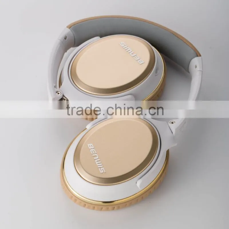 2015 BENWIS H600 over head headband wired headphones cable headset for laptop with mic