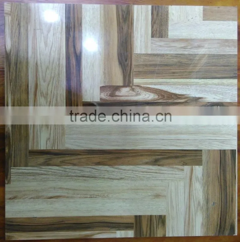 modern design wood look full polished glazed wooden floor tile