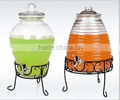 5L glass demijohn with glass lid