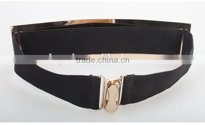 2014 Best metallic gold belt gold mirror belt women