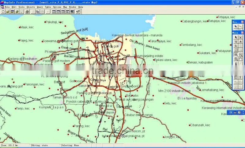 Azerbaijan digital electronic MapInfo map
