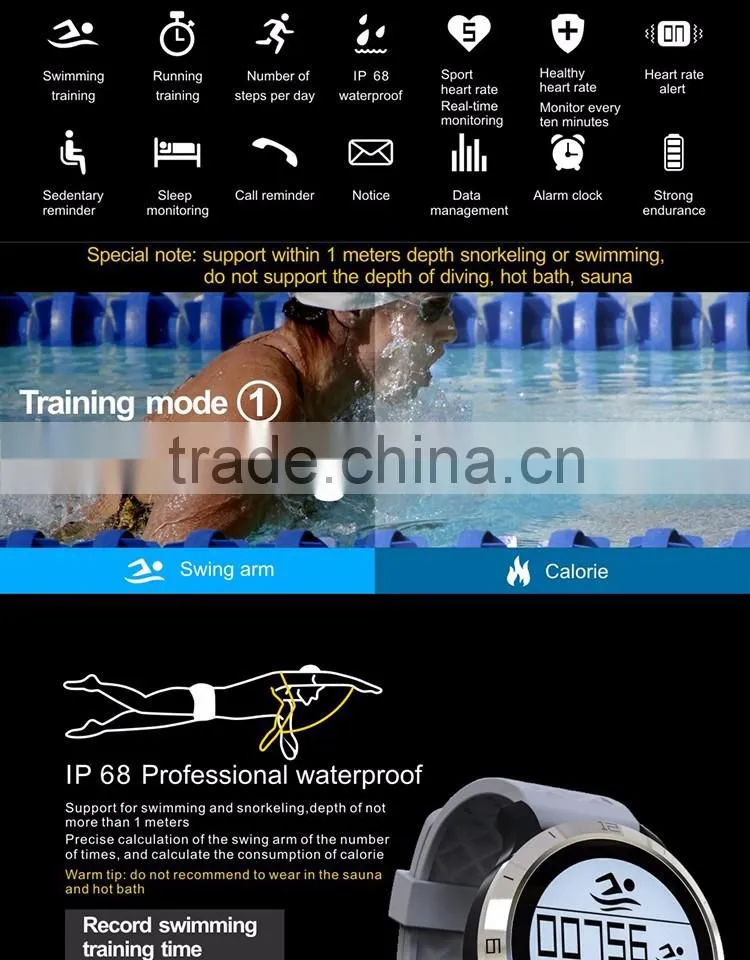 Touch screen mobile watch phone, smartwatch android with IP68 waterproof, kids cell phone watch with heart rate testing