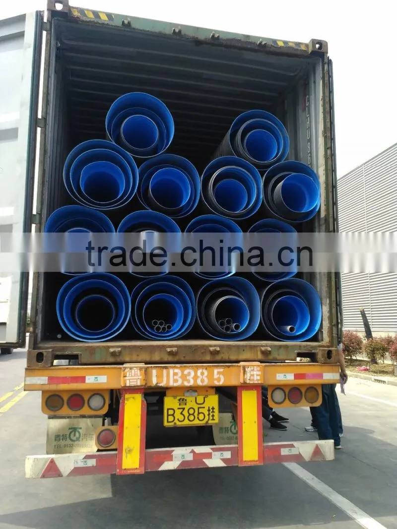 Factory price underground plastic corrugated pipe for drainage