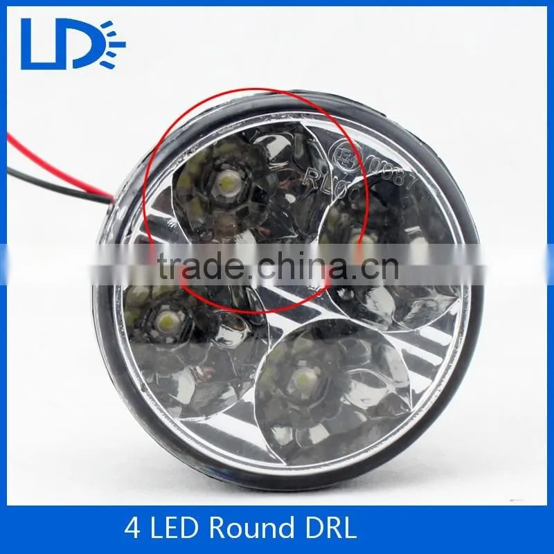 motercycle DRL LED truck backup light waterproof universal auto round reversing lamp