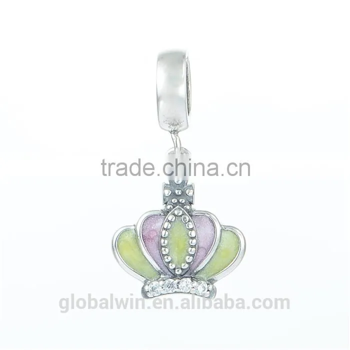 Crown Bulk Charms Wholesale European Charm Bracelet Necklace 100% Real 925 Sterling Silver S181 Best Gifts For You Or Friends