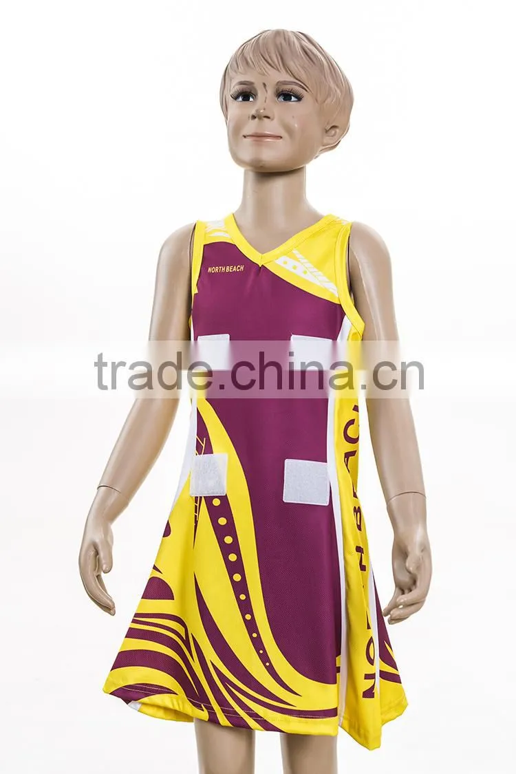 new design custom make netball top singlet trainning style for women girl