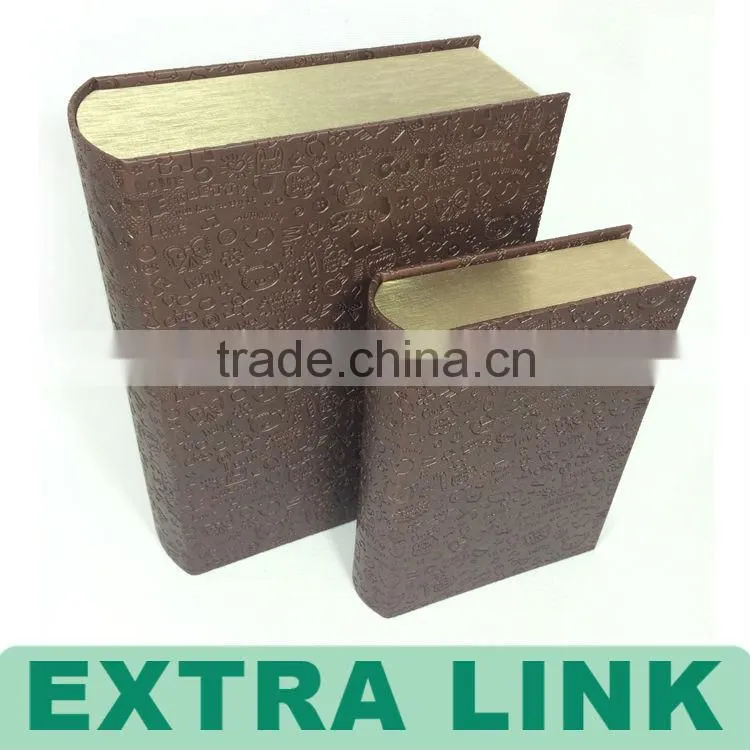 Luxury Decorative Custom Design Print Wholesale fake book storage box