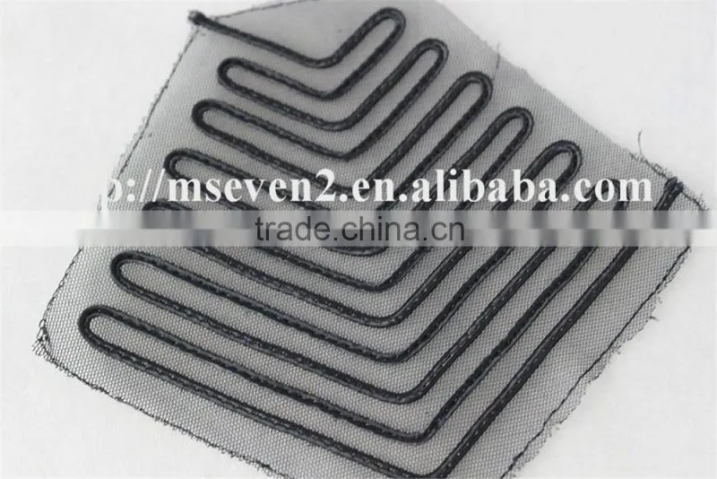 hot lace embroidery patch trim in black color shoulder patches for clothing